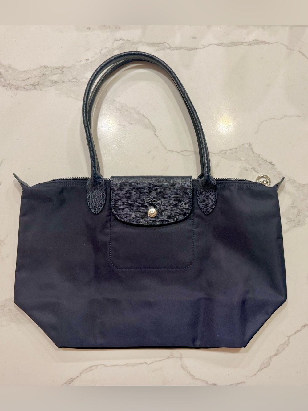 Longchamp Le Pliage Medium Shoulder Tote – Navy